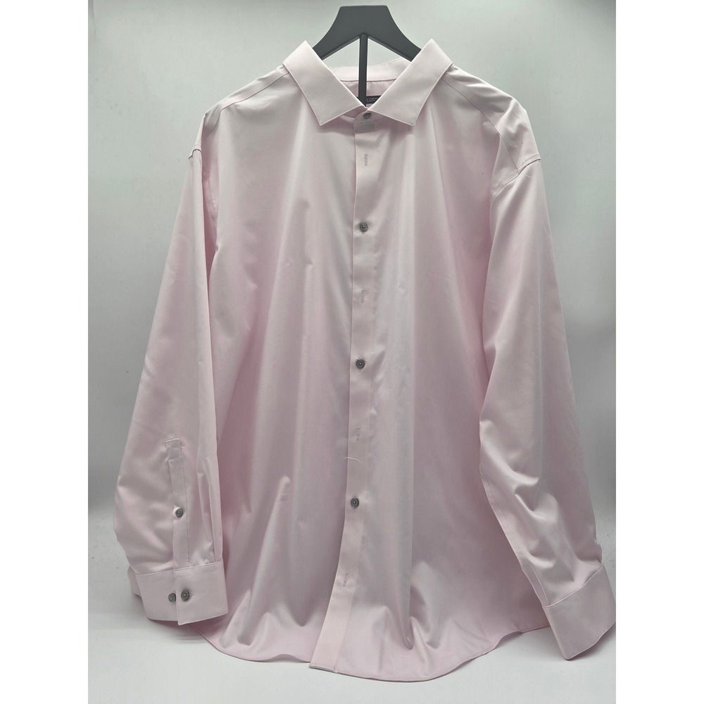 Awearness Kenneth Cole Pink Slim Fit Stretch Dress Shirt 4XL 20 34/35 101-771